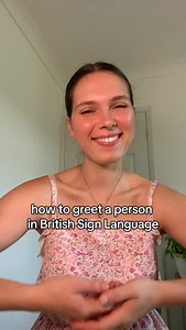 645 reactions · 37 shares | how to greet a person in British Sign Language #bsl #britishsignlanguage #signlanguage #uk #sign | Adeleonova | Facebook