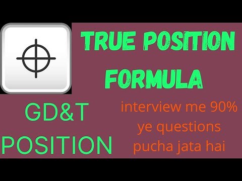 True Position Kaise Check Karte hai || Position Formula || How to Check True Position GD&T ||