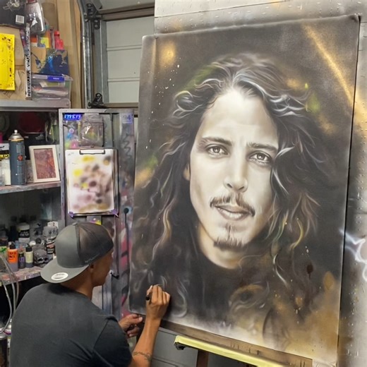 2.6K views · 202 reactions | Chris Cornell painting creation by Christian Chapman ✨ | Christian Chapman Art | Facebook