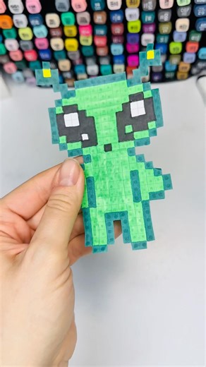 Alien 👽 Pixel Art Idea #pixel #8bit #art #diy #pixelart #8bitart