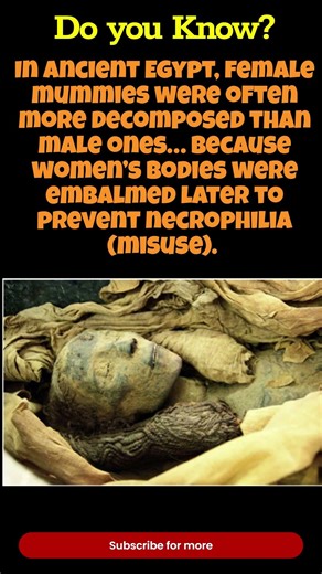WHY Female Mummies Decomposed FASTER in Ancient Egypt