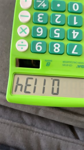 How to write hello on the calculator