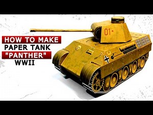 How to make paper tank Panther PzKpfw V Ausf A ? WW2 DIY cardboard tank model building