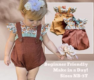 Baby Vintage Inspired Bubble Romper Pattern - With Video Tutorial! - Etsy Canada