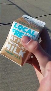 Smashing expired chocolate milk from school