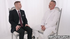 Masonic gay Miles Fallon edged by Oz Daddy