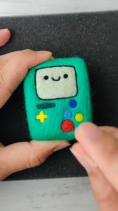 I crafted BMO from Adventure Time with Satisfying Needlefelt Art #art #adventuretime #bmo #crafts #diy #trending #viral #cute #interest #cool #asmr | Kai Crafts