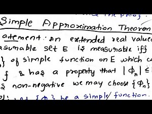 Converse part of Simple Approximation Theorem.