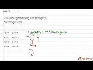 In sexual reproduction of algae fusion between one large, non-motile (static) female gamete and