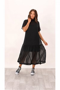 32 reactions | We are so excited to finally launch our Cortez Chiffon Maxi Dresses!!  This stunning number from Shine On Label is the statement dress you need this spring! From the high-shirred neckline to the dramatic drop hem. We absolutely adore this shape!! With so many sold already you'll have to be quick to nab one! https://shineon.co.nz/products/gloss-by-shine-on-cortez-chiffon-maxi-dress-black | Shine On | Facebook
