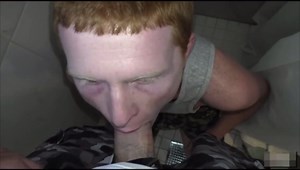 Ginger Twink fucked in the Bathroom