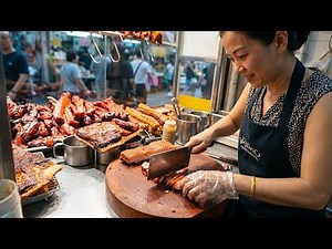 Street Food POV | Real-Time BBQ Slicing with Sharp Cleaver Thuds | Ambient Chopping Sounds Only