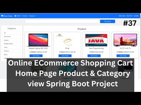 #37 Home Page Product & Category Click View Spring Boot Project | Shopping Cart Spring Boot Project