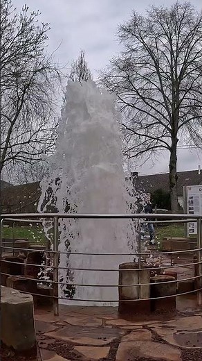 Cold Water Geyser ERUPTION || Wallende Born || Kaltwasser-Geysir || Brubbel || Vulkaneifel ||#shorts