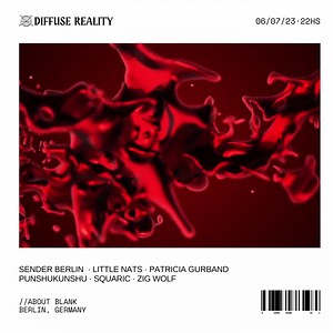 thur, july 6th 2023 diffuse reality // 22:00 diffuse reality returns with two rooms filled of techno and elektro little nats // patricia gurband // punshukunshu // sender berlin // squaric // zig wolf @diffusereality | ://about party