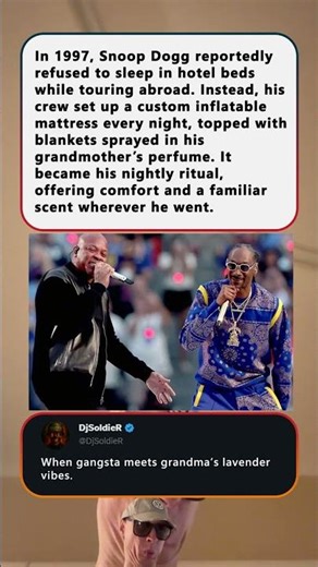 Snoop Dogg reportedly refused to sleep in hotel beds while touring abroad