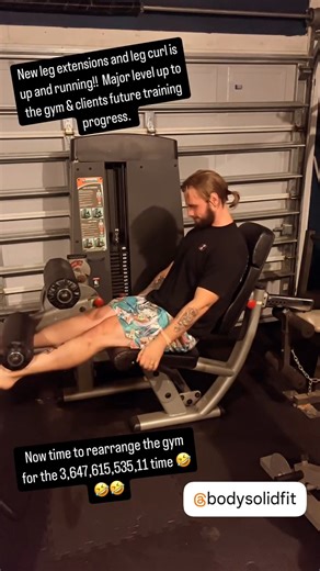 Big shoutout to Erik Adamson (gaintrainfitnessllc.com) for adding the Body-Solid ProDual Leg Extension & Leg Curl Machine to his gym! This machine boasts biomechanically accurate pivot points for flawless form and maximum muscle engagement, targeting both your quads and hamstrings for complete lower body development. | Body-Solid
