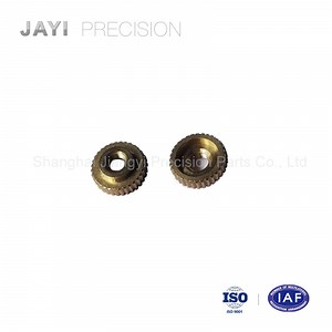 [Hot Item] Copper Supper Thin Nut, Brass Inserting Nut, Straight Knurling Per DIN82, Thumb Nut, Fine Thread Nut