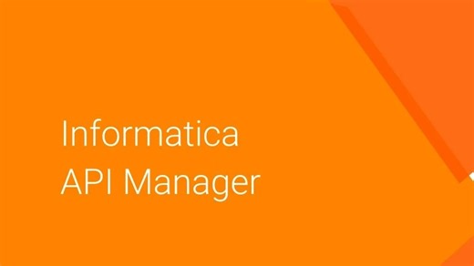 Informatica API Manager两分钟概述