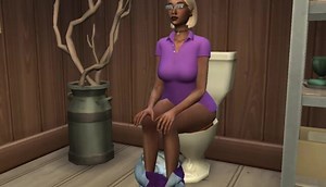 sims 4 nerdy girl pooping scene