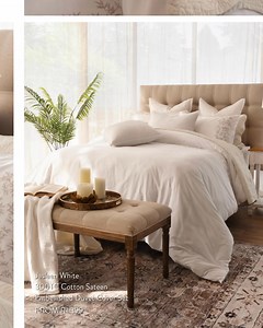 4.8K views · 57 reactions | ✨ Elegant simplicity meets spring! The Jasleen White Duvet Cover Set, crafted from smooth 300TC cotton sateen, features delicate nude vine embroidery on crisp white. Luxurious yet subtle, it brings timeless sophistication to your bedroom and a fresh seasonal feel. #ShopNow: tinyurl.com/36u4jt2w . . . . . #VolpesSA #SpringStyle #BedroomInspo #VolpesComfort #HomeElegance | Volpes, The Home Of Linen | Facebook