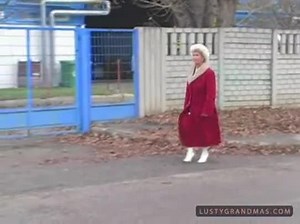 Granny In Shiny Pantyhose