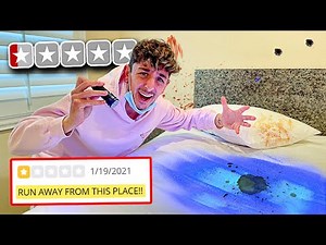 Spending 24 Hours in the WORST REVIEWED Motel.. **WORST IDEA**