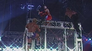 David Arquette vs. Diamond Dallas Page vs. Jeff Jarrett - WCW World Championship Triple Threat Cage Match: Slamboree 2000