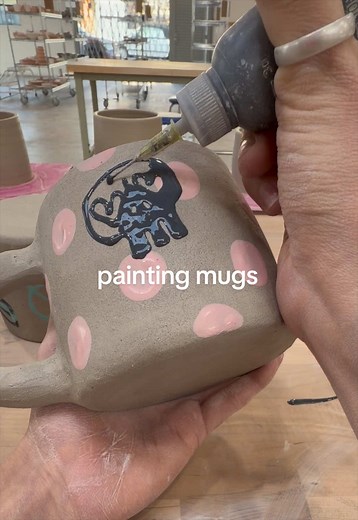Painting Ceramic Mugs: Studio Clips & Pottery Process