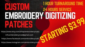 Custom Embroidery Digitizing Service | Convert Logo To, Dst, PES, JEF, EXP, VP3 | Machine Embroidery File | Monogram Digitizing - Etsy UK