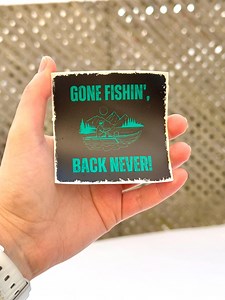 Sticker pêcheur : amateur de poissons, sticker vinyle imperméable, cadeau pour elle, lui, sticker pêche rigolo - Etsy France