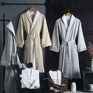 [Hot Item] Custom Logo Hotel Bathrobe Extra Large Terry Bathrobe Breathable 100% Cotton