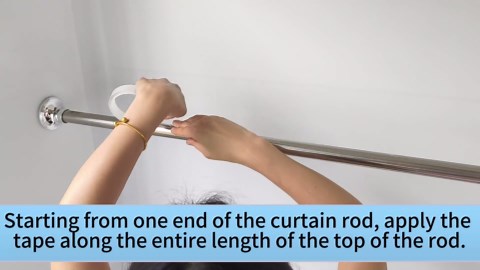 Drapery Ring Smooth Tape - 0.78IN*16FT Clear Curtain Rod Tape,Quiet Shower Curtain Ring Tape,for Preventing Shower Curtain Rings from Catching On Curtain Rod Connectors