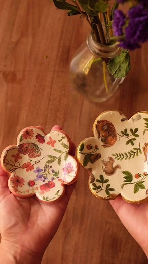 Clay Decoupage: Easy Napkin Craft on Clay Tiles