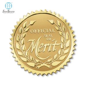 [Hot Item] Good Price White Premium Matte Sticker Waterproof Adhesive Foil Label with Gold Fold