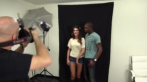 August Ames gets fucked hard by big black cock after photoshoot
