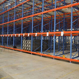 [Hot Item] Factory Direct Rolling Pallet Rack Gravity Flow Racking System Customize Pallet Flow Racking Unit for Cold Room