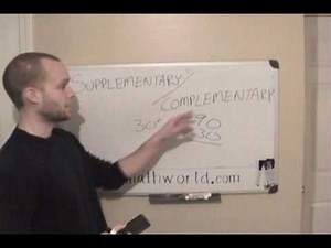 Geometry Lesson: Complementary and Supplementary Angles