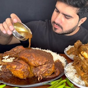 ASMR: EATING SPICY CHICKEN CURRY🔥 BASMATI RICE || #shorts #mukbangn#asmreating #mukbangasmr #asmr