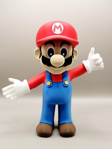 3D Printed Super Mario Figure: Large Retro Gaming Collectible (18 Inch) - Etsy