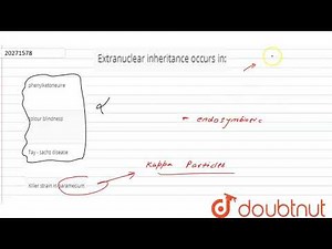 Extranuclear inheritance occours in:
