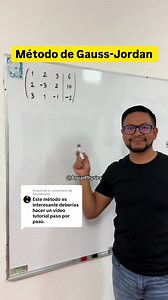 Respuesta a @Soundmusic Reduciendo una matriz por el método de Gauss-Jordan. #algebra #ingenieria #matematicas #stem #fyp