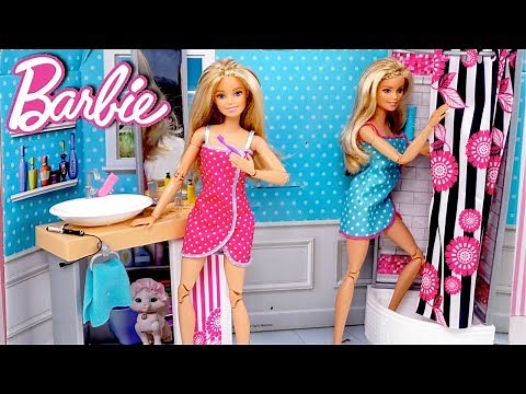 Barbie Twins Doll Family Travel Routine, School Morning Routine & Prom Dance