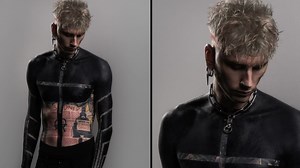 The reason behind Machine Gun Kelly's bold new half body tattoo as he unveils blackout inking