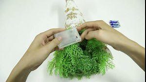 Tabletop Small Christmas Tree with Lights - 18 Inch Artificial Mini Christmas Trees for Winter Holiday Xmas Decor, Red Gnome Christmas Decorations for Home Office