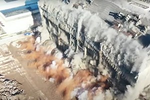 Drone footage captures latest Ironbridge Power Station demolition
