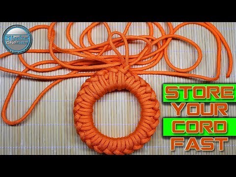 Amazing Way To Store Your Paracord - Fast and Easy Deploy - Quick Release - Fast Unwrap DIY Storage