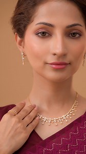 Embrace the enchantment of diamonds and discover the magic of #CraftingTheSparkle as we celebrate our 18th anniversary. Necklace 41047N Earrings 41047E Bangle PLKBN70013 Rings KR11669, KR11616 Walk into a KISNA store today! #Kisna #KisnaDiamondJewellery #KisnaDiamondandGoldJewellery #GoldBangle #DiamondBangle #GoldRing #DiamondRIng #TeriRoshniHunMain | Kisna Diamond Jewellery