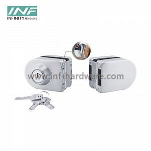 [Hot Item] Stainless Steel Hardware Shower Room Glass Door Key Lock Safe Lock Bathroom Accessories