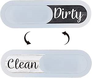 Dishwasher Magnet Clean Dirty Sign - Rustic Wood Design - Strong 3M Non-Scratching Magnet - Easy to Slide and Read Indicator - Clean Dirty Magnet for Dishwasher - Dirty Clean Dishwasher Magnet